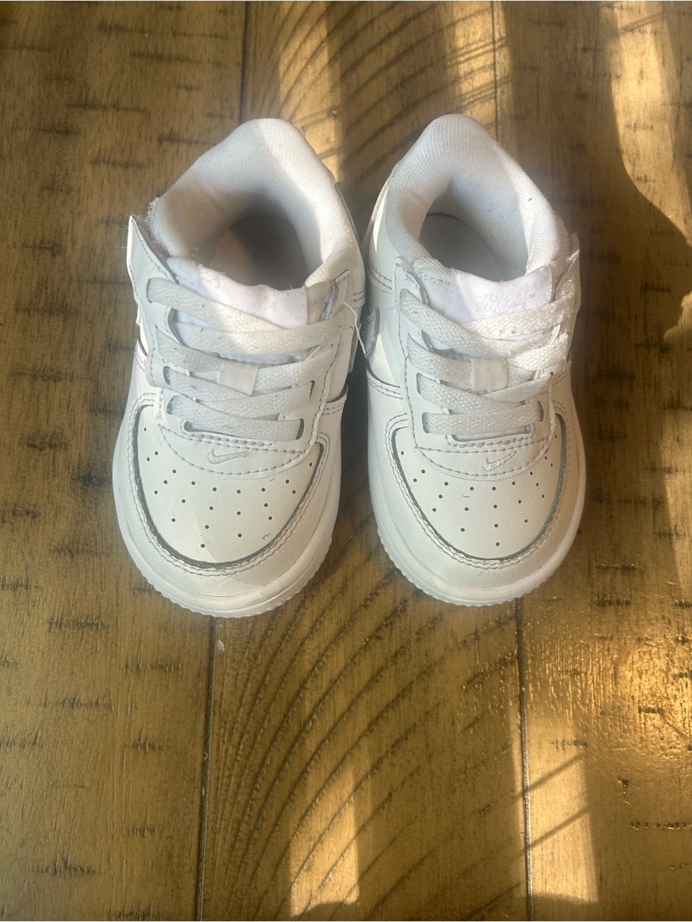 Nike White Kids Sneakers - Lace-Up Athletic Trainers